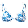 Top de bikini con aro Rosas azules