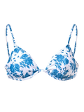 Top de bikini con aro Rosas azules