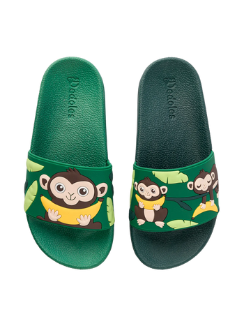 Chanclas infantiles alegres Mono en la jungla