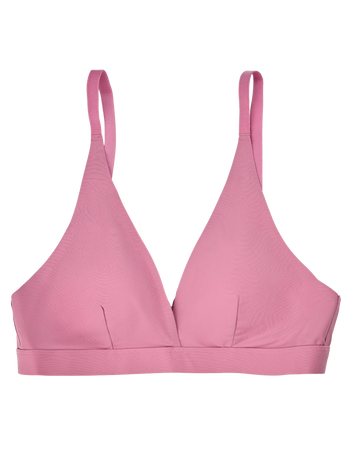 Bralette triangular sin costuras para mujer Rosa envejecido
