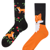 Calcetines alegres Zorro y flores