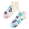 Calcetines tobilleros alegres Hojas turquesa
