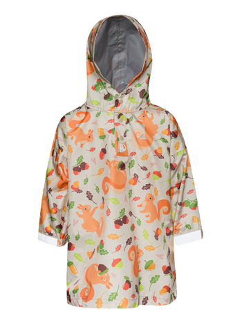 Impermeable infantil alegre Ardilla y nueces