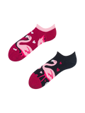 Calcetines sneakers alegres Flamencos y corazones