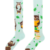 Calcetines hasta la rodilla alegres Búhos y libros
