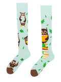 Calcetines hasta la rodilla alegres Búhos y libros
