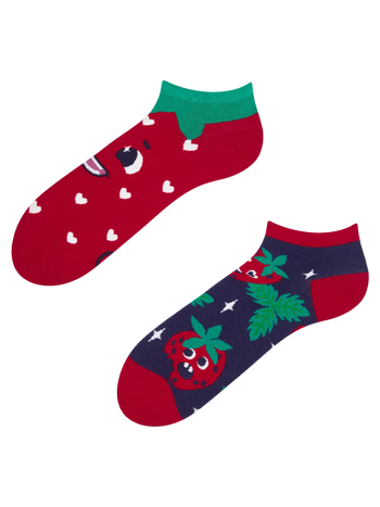 Calcetines tobilleros alegres Fresas felices