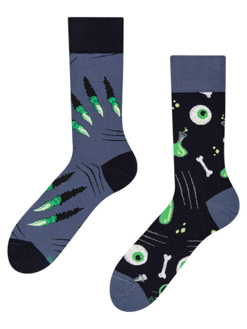Calcetines alegres Monstruo verde