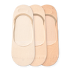 Calcetines invisibles de algodón, 3 paq. Beige clásico