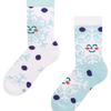 Calcetines infantiles alegres de inverno Copos de nieve felices