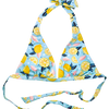 Top triangular alegre de bikini Limones de verano