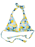 Top triangular alegre de bikini Limones de verano