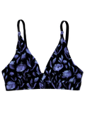Bralette triangular sin costuras para mujer Amapola de medianoche