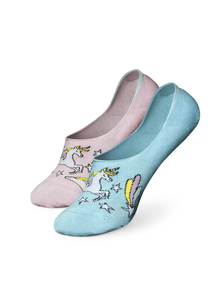 Calcetines invisibles alegres Unicornio arcoíris