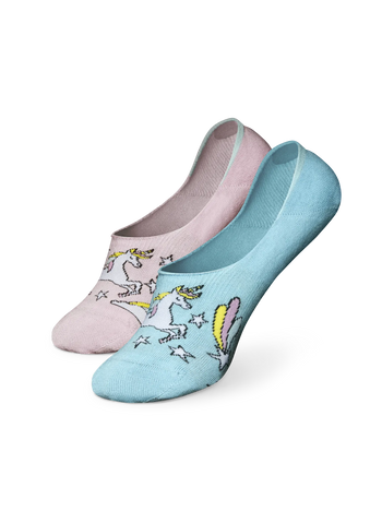 Calcetines invisibles alegres Unicornio arcoíris