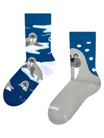 Calcetines infantiles alegres de inverno Morsa