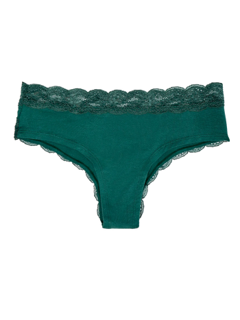 Bragas con encaje para mujer Verde esmeralda oscuro