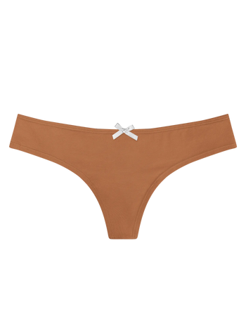 Bragas brasileñas para mujer marrón nogal
