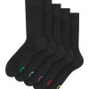 Calcetines normales, paquete de 5 pares, Negro clásico