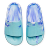 Chanclas con plataforma para mujer, azul marmolado