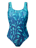 Bañador alegre Flores turquesa