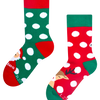 Calcetines infantiles alegres de inverno Papá Noel y Rudolph