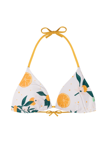 Top triangular alegre de bikini Naranjas