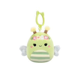 Squishmallows Clip-On Sybil la Abeja Verde, 9 cm