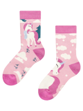 Calcetines infantiles alegres de inverno Unicornio con bufanda