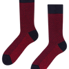 Calcetines estampados azul y rojo