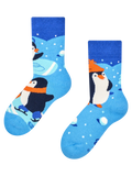 Calcetines infantiles de invierno Pingüinos patinadores