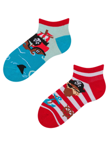 Calcetines tobilleros alegres para niños Pirata