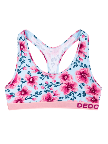 Bralette alegre para mujer Orquídeas
