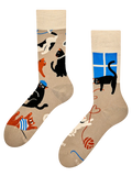 Calcetines alegres de bambú Gatos enamorados