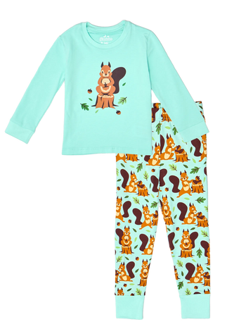 Pijama infantil alegre Ardilla en el bosque