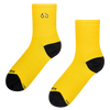 Calcetines acanalados de media caña Ciclista amarillo