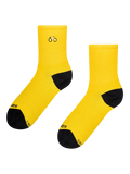 Calcetines acanalados de media caña Ciclista amarillo