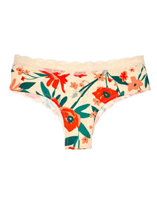 Bragas con encaje para mujer Jardín de amapolas