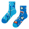 Calcetines de deporte alegres Informática retro