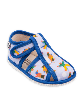 Pantuflas infantiles tipo zueco Invierno con un muñeco de nieve