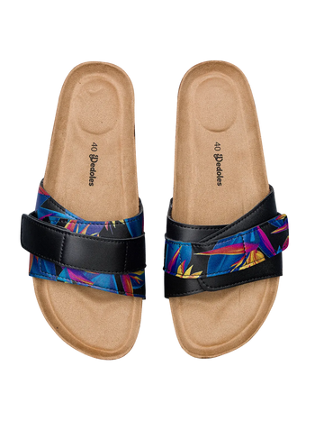 Sandalias con suela de corcho para mujer Ave del paraíso