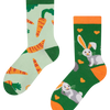 Calcetines infantiles alegres Conejo y zanahoria