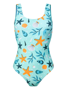 Bañador alegre de mujer Conchas marinas