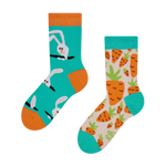 Calcetines infantiles alegres Zanahoria y conejo