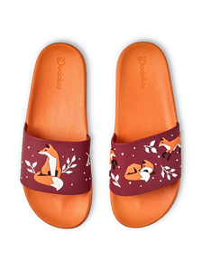 Chanclas alegres Zorro y hojas