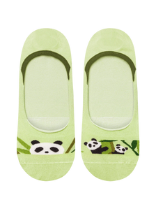 Calcetines invisibles alegres Pandas y bambú