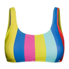 Top alegre de bikini deportivo Rayas veraniegas