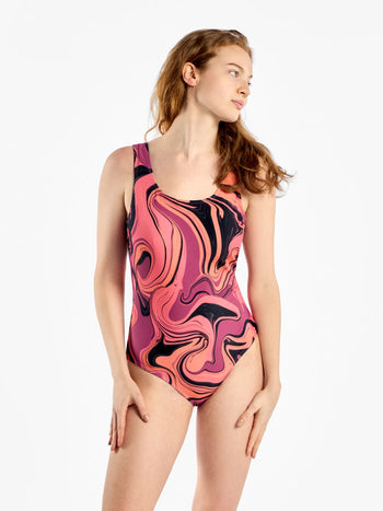 Bañador alegre de mujer Colores líquidos