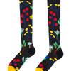 Calcetines hasta la rodilla alegres Flores en acuarela