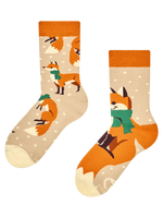 Calcetines infantiles de invierno Zorro con bufanda